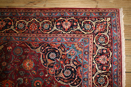 Semi-Antique Persian Kashan Rug