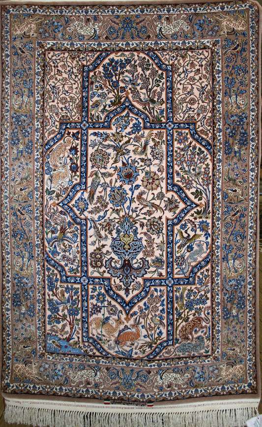 Persian Isfahan Wool & Silk Rug