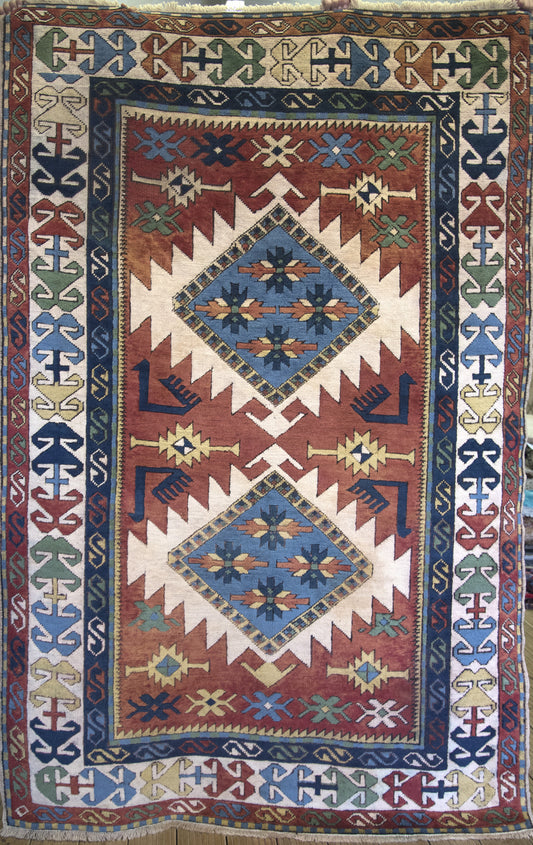 Semi-Antique Turkish Milas Rug