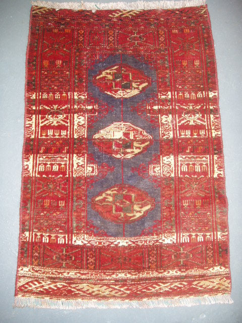 Semi-Antique Persian Turkman Rug