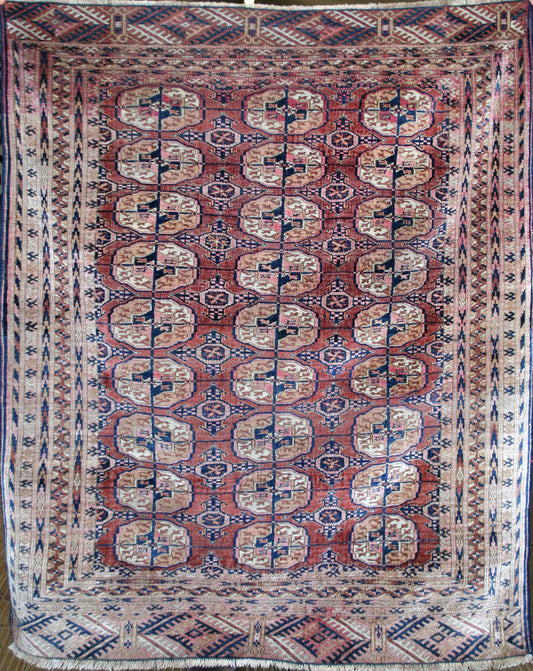 Semi-Antique Afghan Turkman Rug