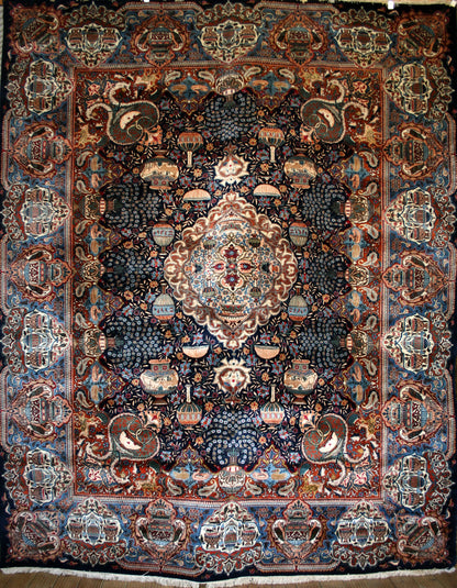 Semi-Antique Persian Kashmar Rug