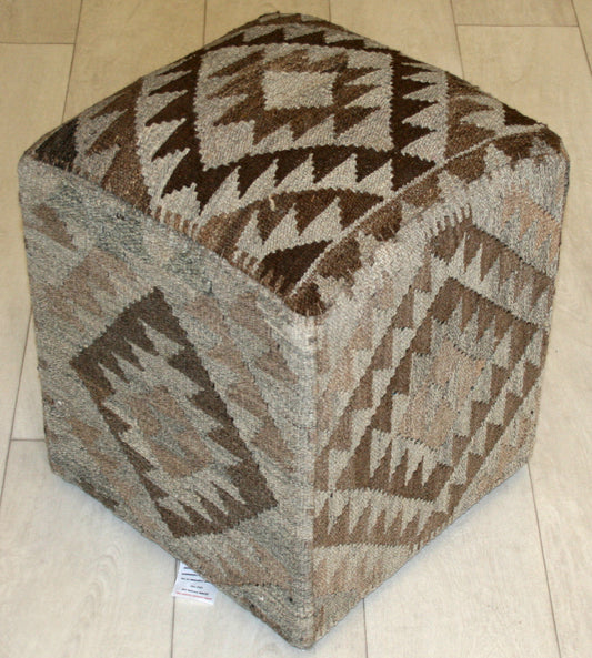 Afghan Kilim Square Stool
