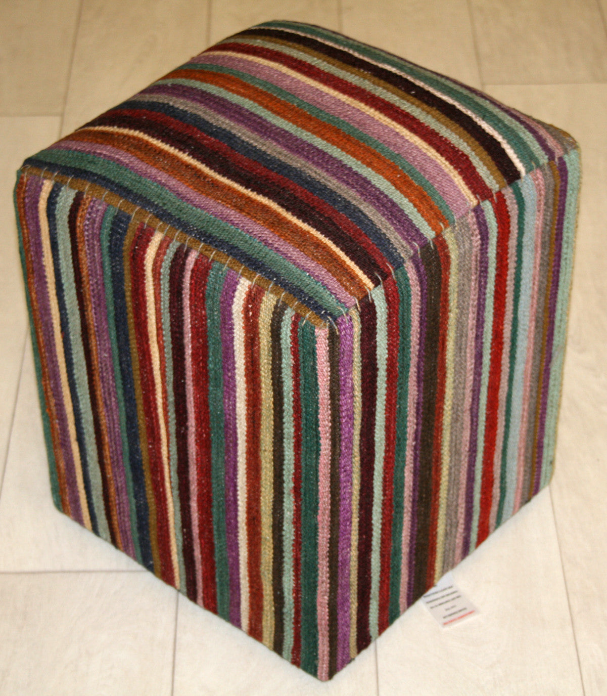 Afghan Kilim Square Stool