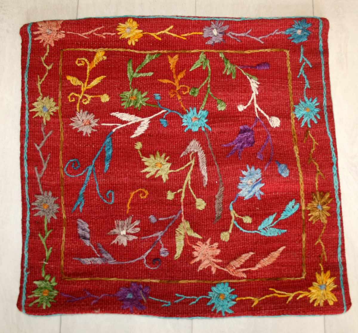 Afghan Kilim Square Cushion