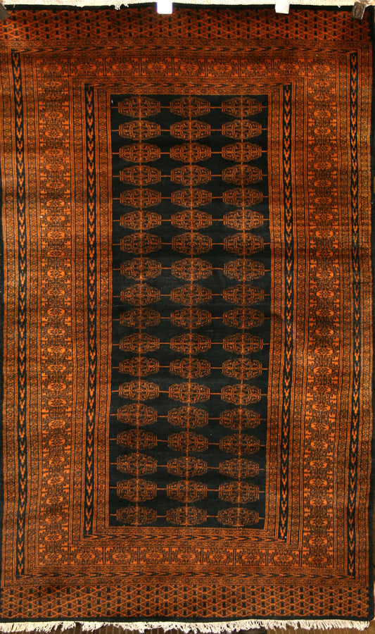 Semi-Antique Afghan Turkman Rug