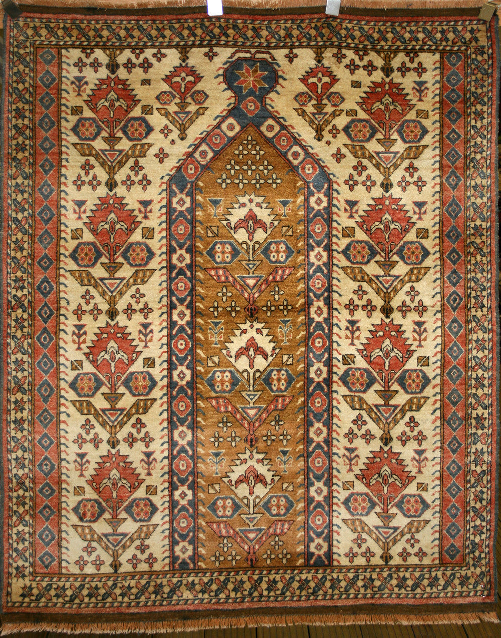 Caucasian Kazak Wool & Silk Rug