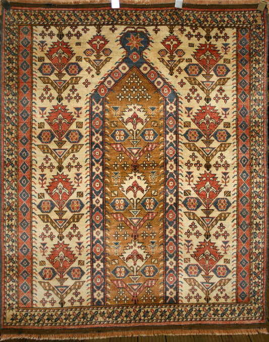 Caucasian Kazak Wool & Silk Rug