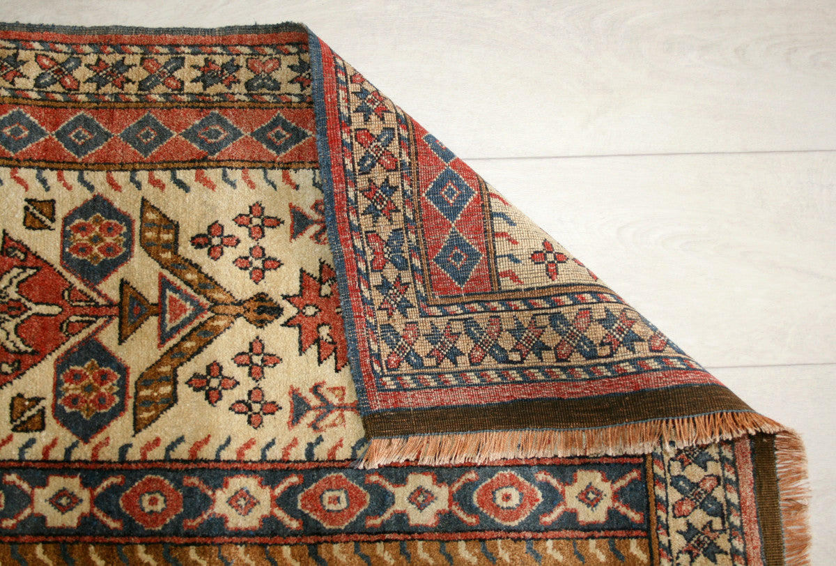 Caucasian Kazak Wool & Silk Rug