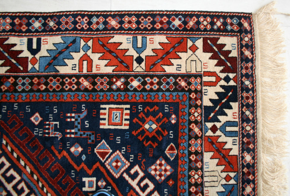 Hand-Knotted Caucasian Azerbijan Rug - Ref: 2487 - 247 x 146cm – Little ...
