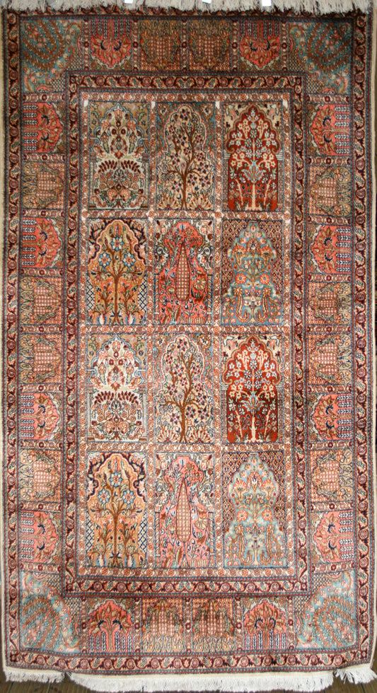 Indian Kashmir Silk Rug
