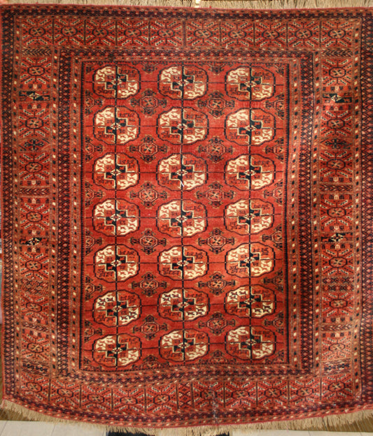 Semi-Antique Afghan Turkman Rug