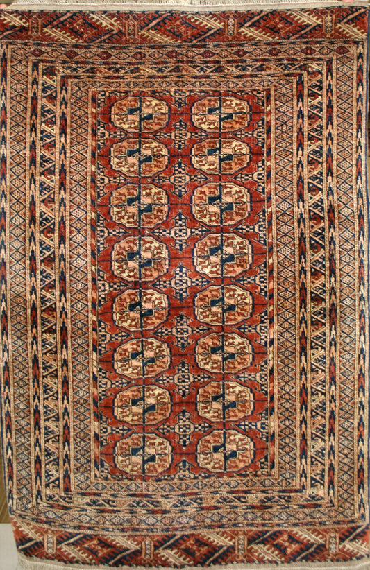 Semi-Antique Afghan Turkman Rug