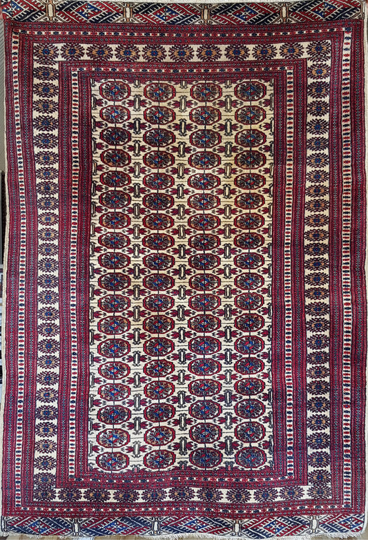 Semi-Antique Afghan Turkman Rug