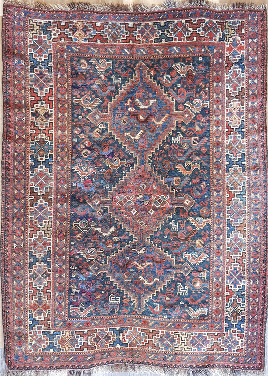 Antique Persian Qashqai Rug