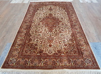 Hand-Knotted Indian Kashmir Silk Rug - Ref: 2604 - 154 x 93cm – Little ...