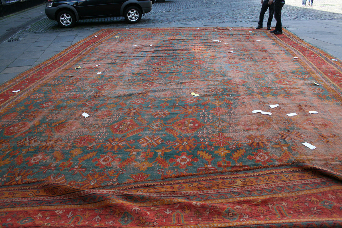 Antique Turkish Ushak Rug