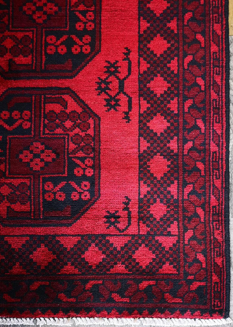 Hand-Knotted Afghan Aqcha Rug - Ref: 2794 - 150 x 95cm – Little-Persia