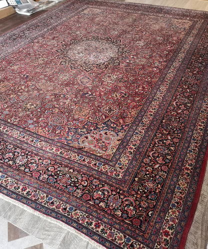 Antique Persian Yazd Rug