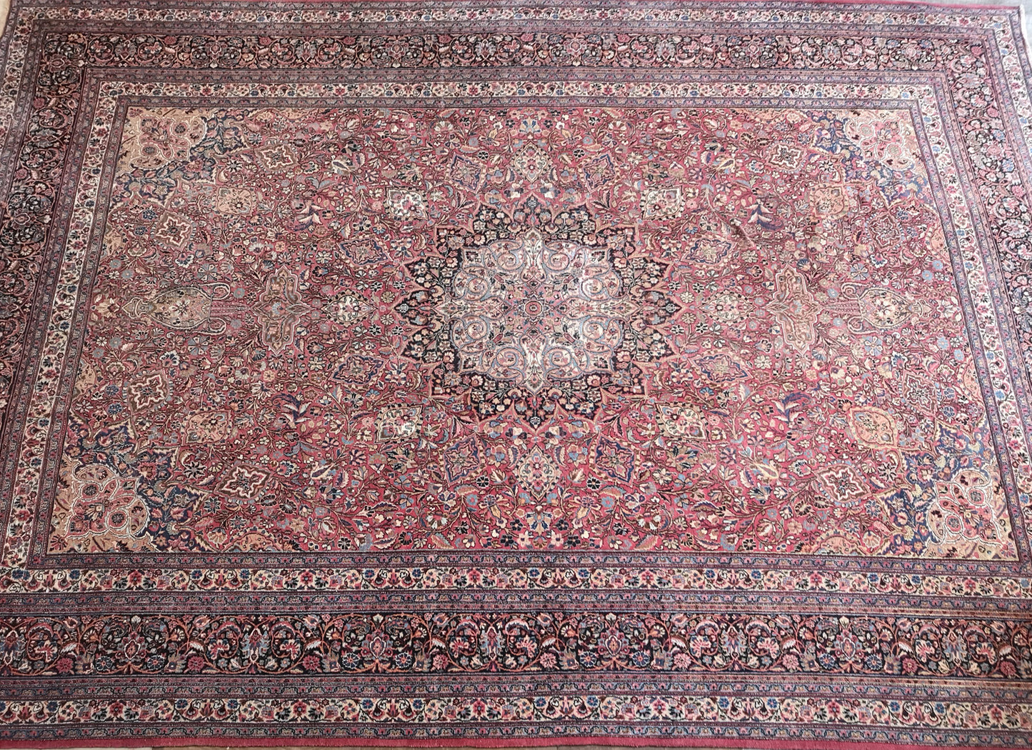 Antique Persian Yazd Rug