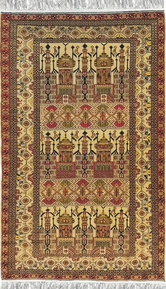 Afghan Kunduz Wool & Silk Rug
