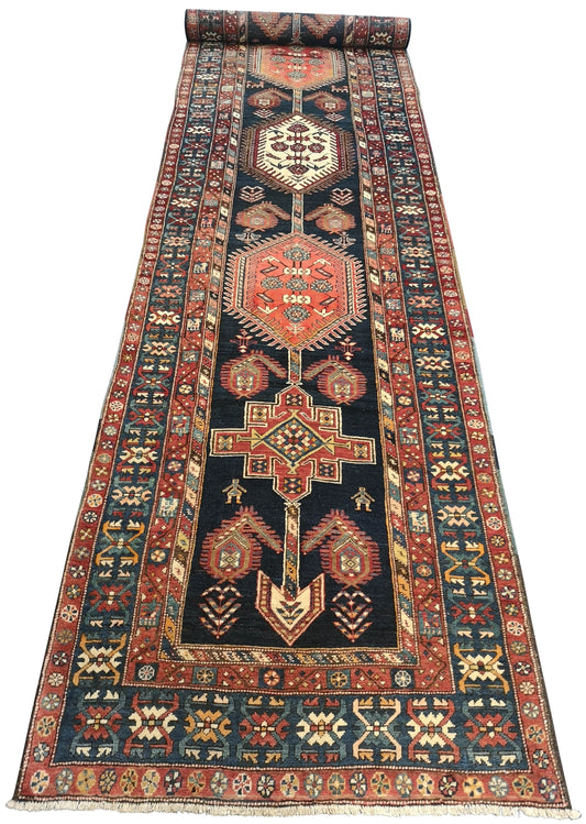Antique Persian Heriz Runner Rug