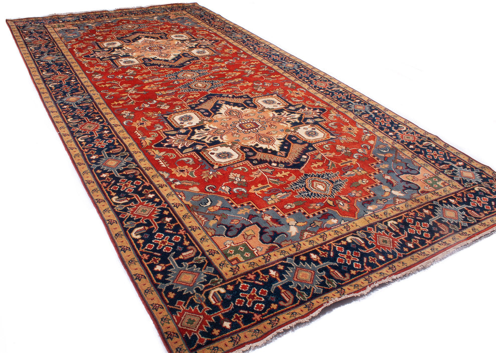 Hand-Knotted Indian Serapi Rug - Ref: 3042 - 474 x 242cm – Little-Persia