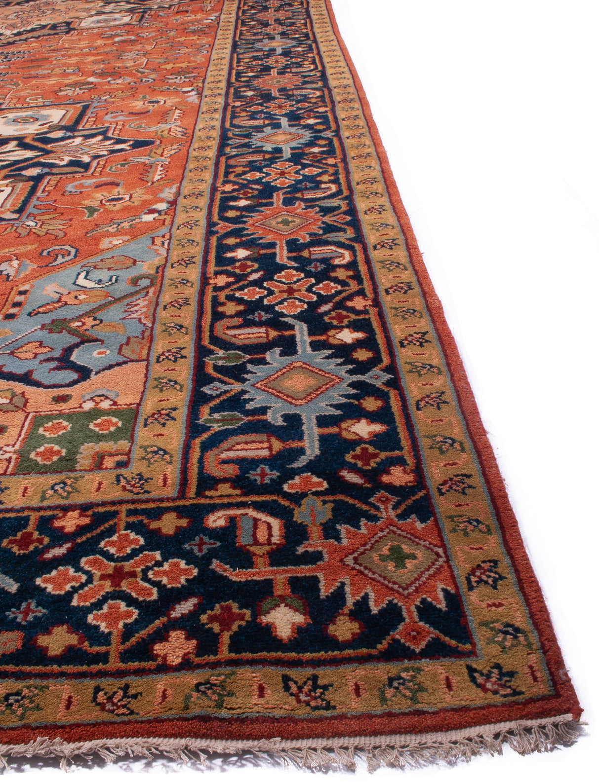 Hand-Knotted Indian Serapi Rug - Ref: 3042 - 474 x 242cm – Little-Persia
