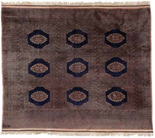 Semi-Antique Pak-Persian Bokhara Square Rug