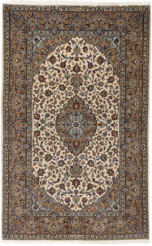 Semi-Antique Persian Kashan Rug