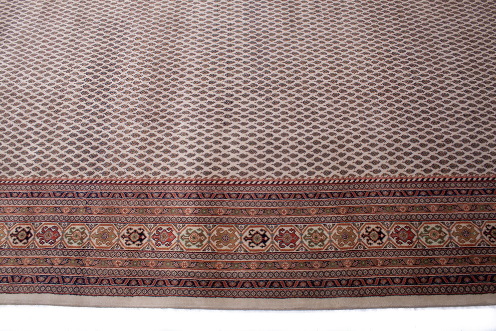 Hand-Knotted Indian Boteh Rug - Ref: 3093 - 393 x 304cm – Little-Persia