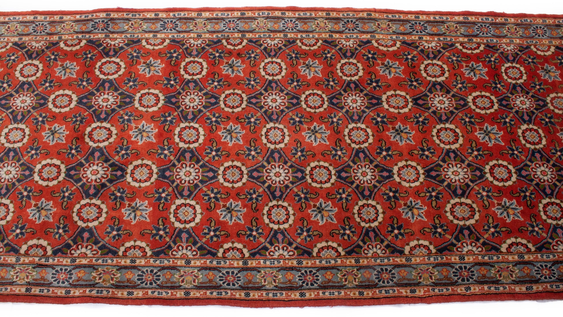 Semi-Antique Persian Varamin Runner Rug