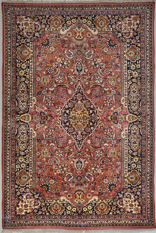 Semi-Antique Persian Tabriz Rug
