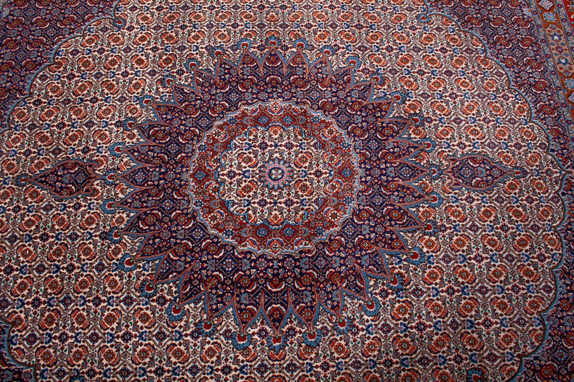 Semi-Antique Persian Moud Square Rug