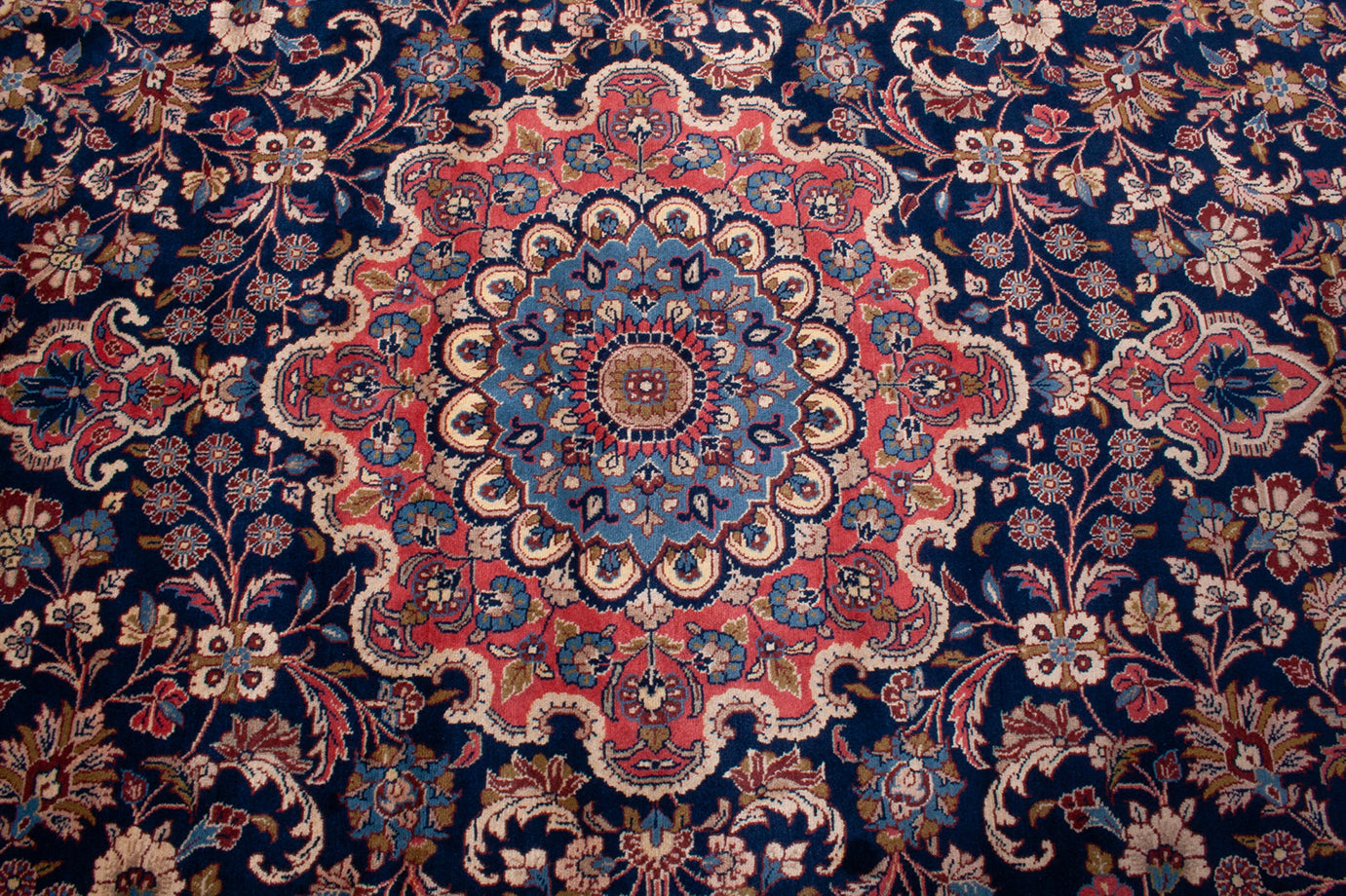 Semi-Antique Persian Mehraban Rug