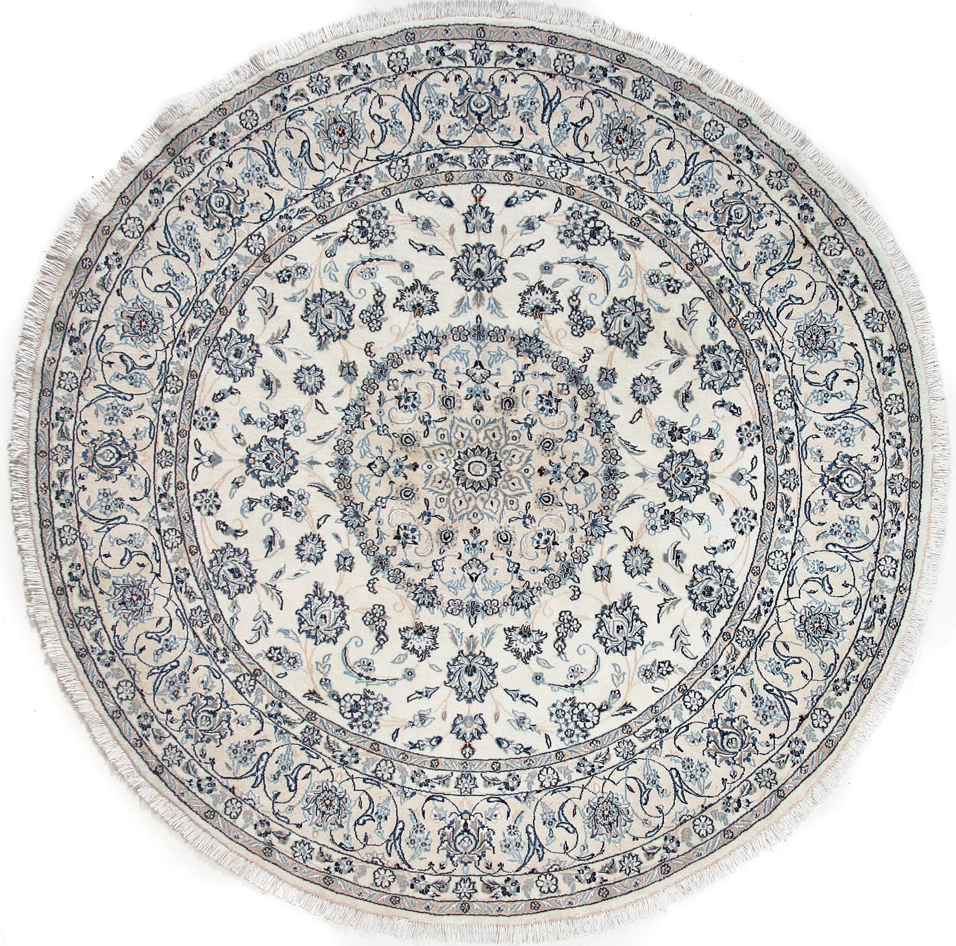 Hand-Knotted Persian Nain Wool & Silk Rug - Ref: 10348 - 320 x 200cm ...