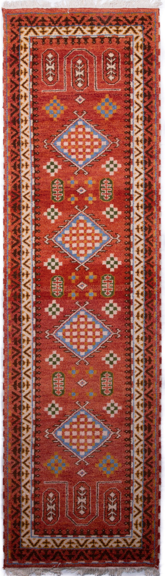 Indian Kazak Runner Rug