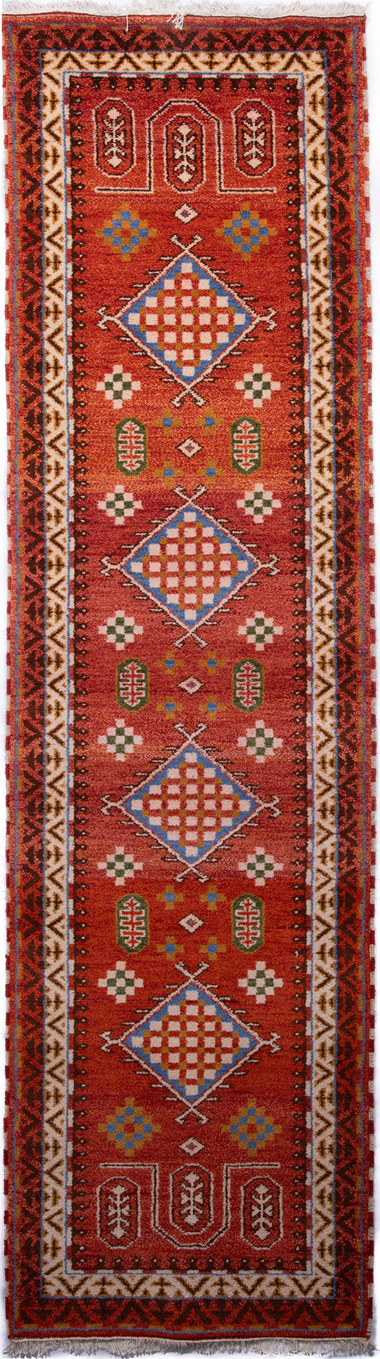 Indian Kazak Runner Rug