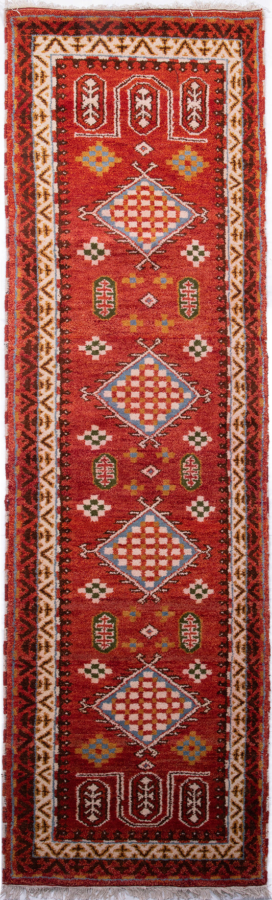 Indian Kazak Runner Rug