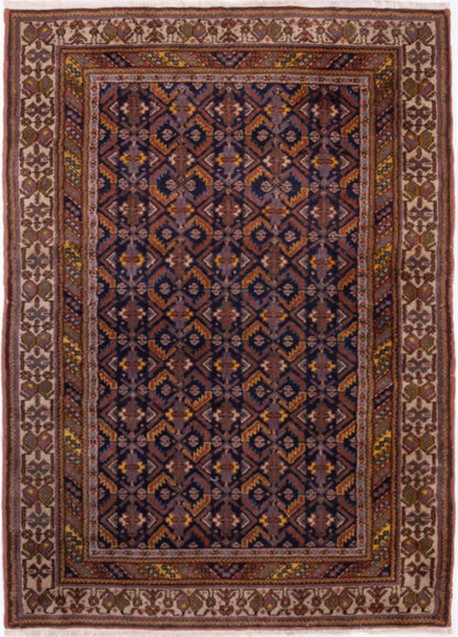 Semi-Antique Afghan Kazak Rug