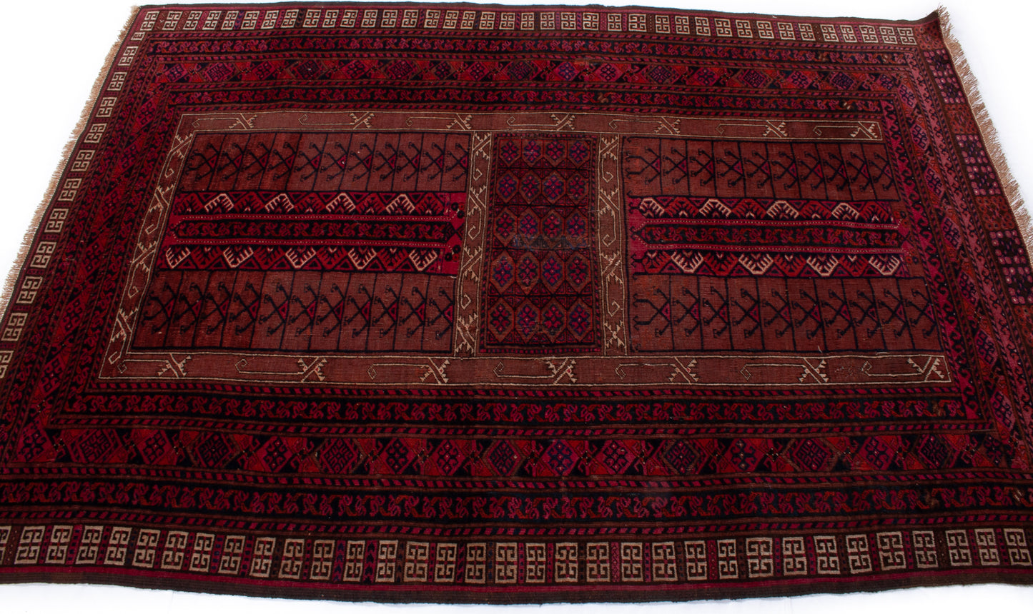 Antique Afghan Kunduz Rug