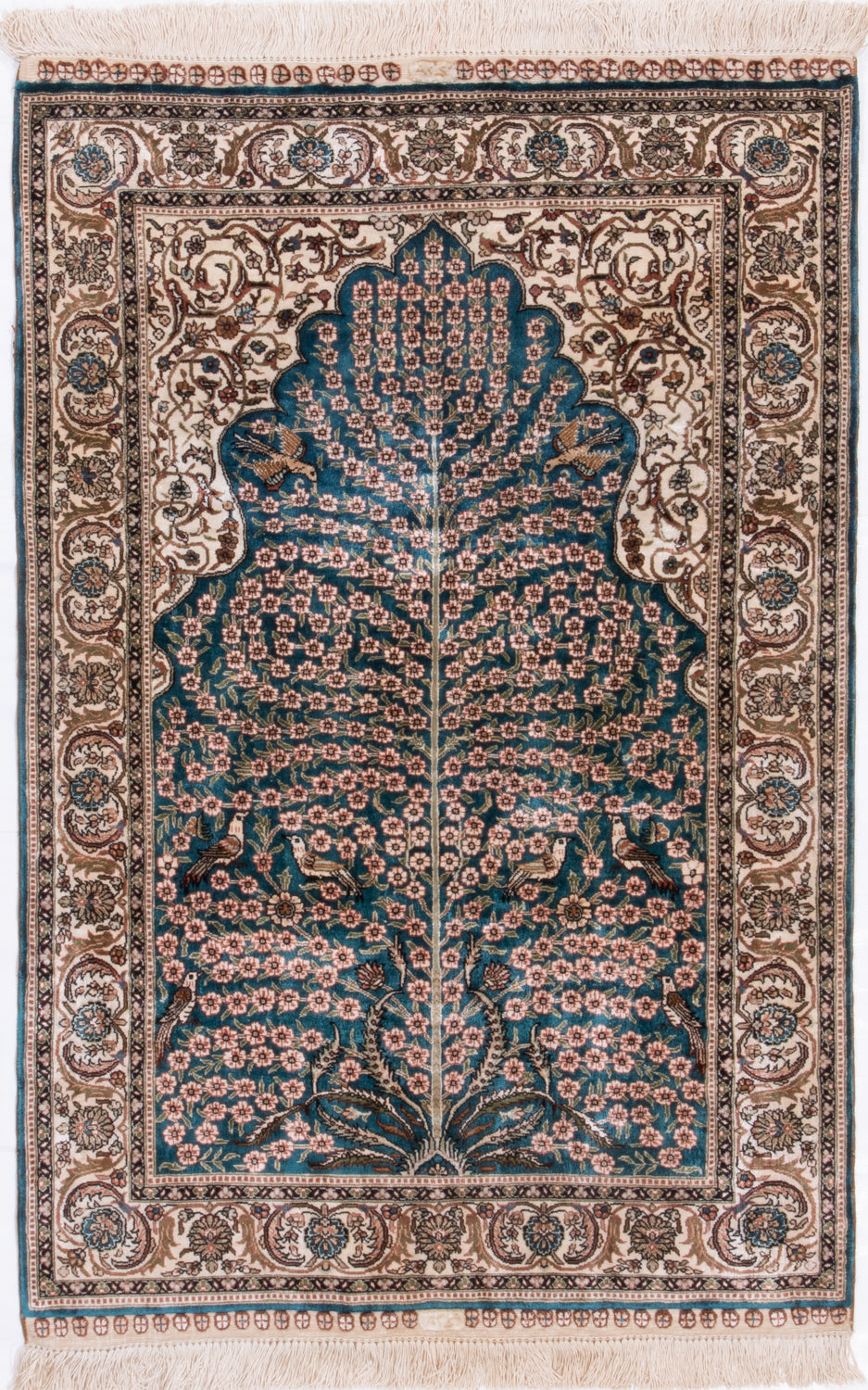Turkish Hereke Silk Rug