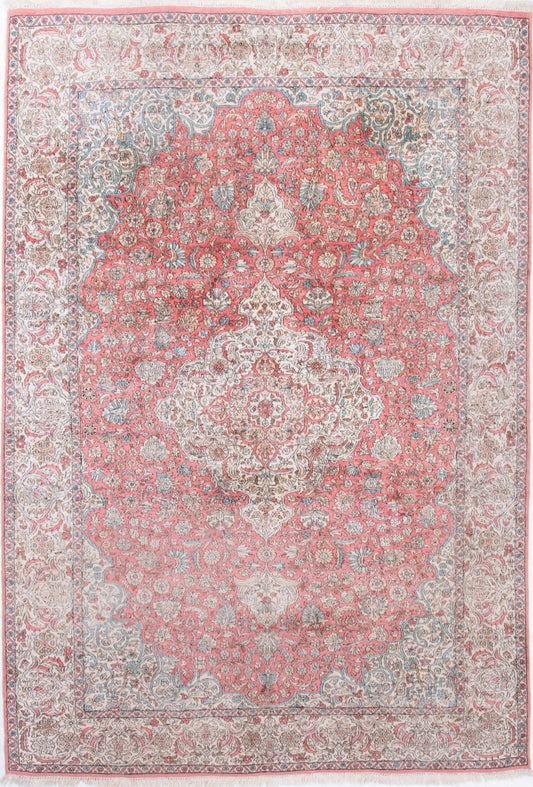 Semi-Antique Indian Kashmir Silk Rug