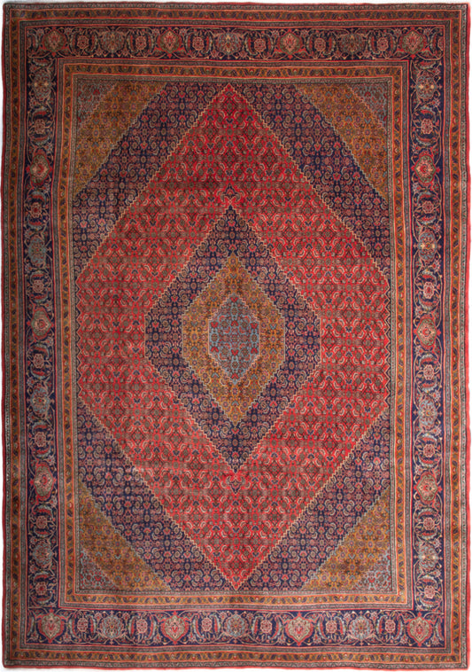 Semi-Antique Persian Bijar Rug