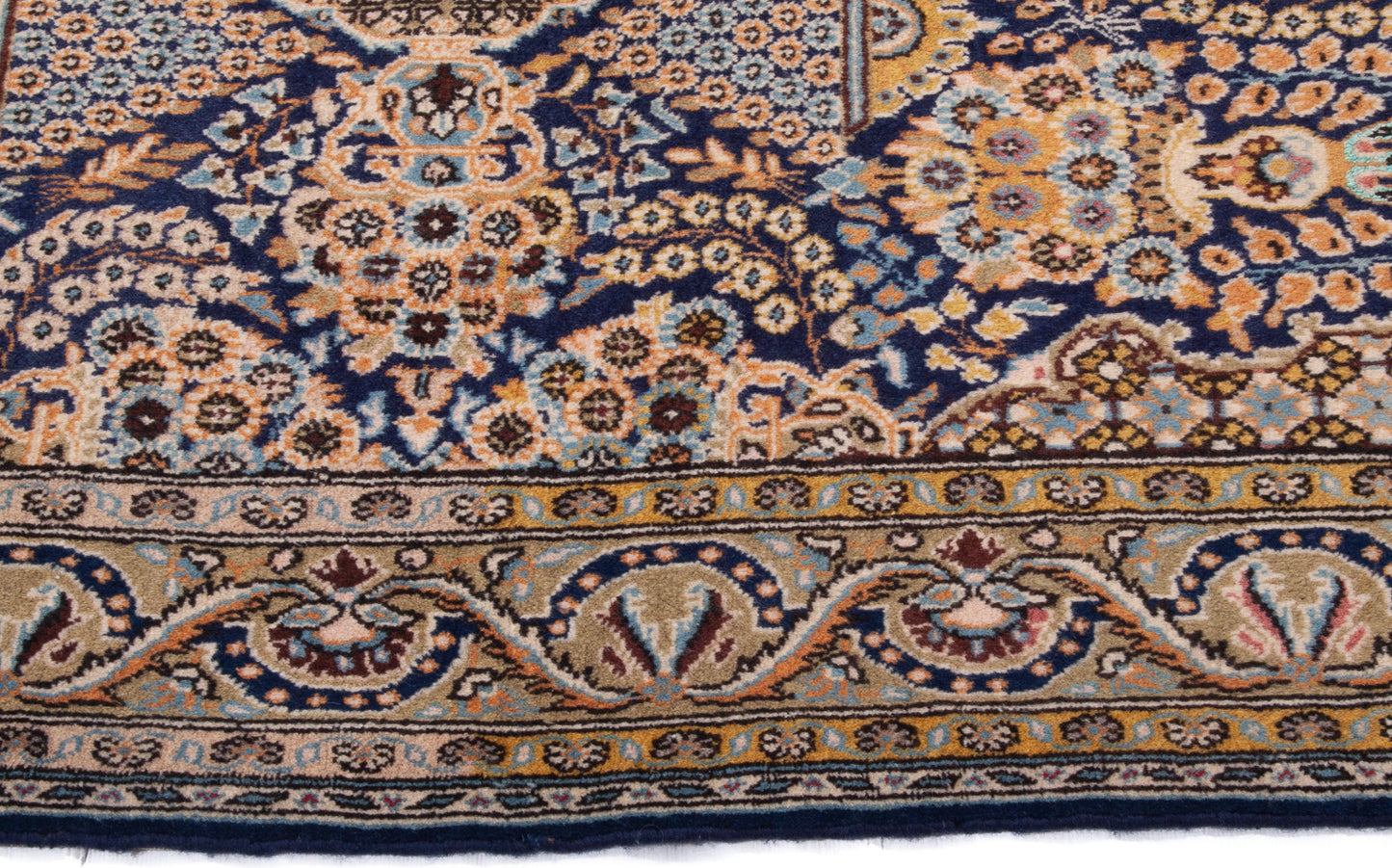 Semi-Antique Persian Qom Rug