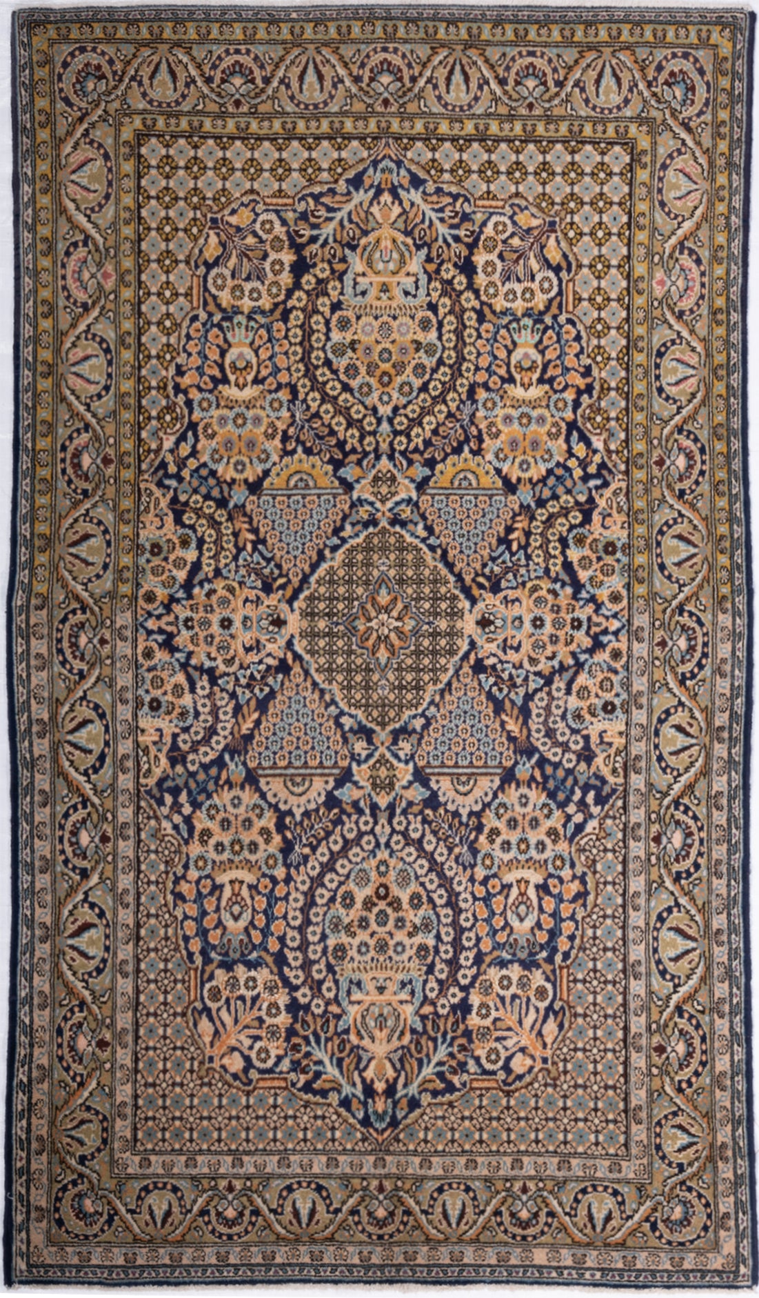 Semi-Antique Persian Qom Rug