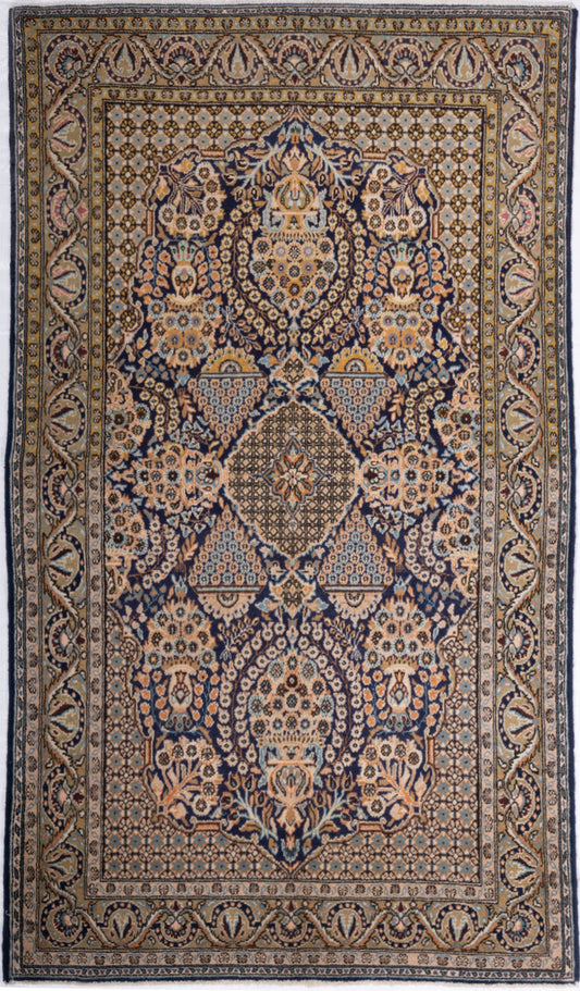 Semi-Antique Persian Qom Rug