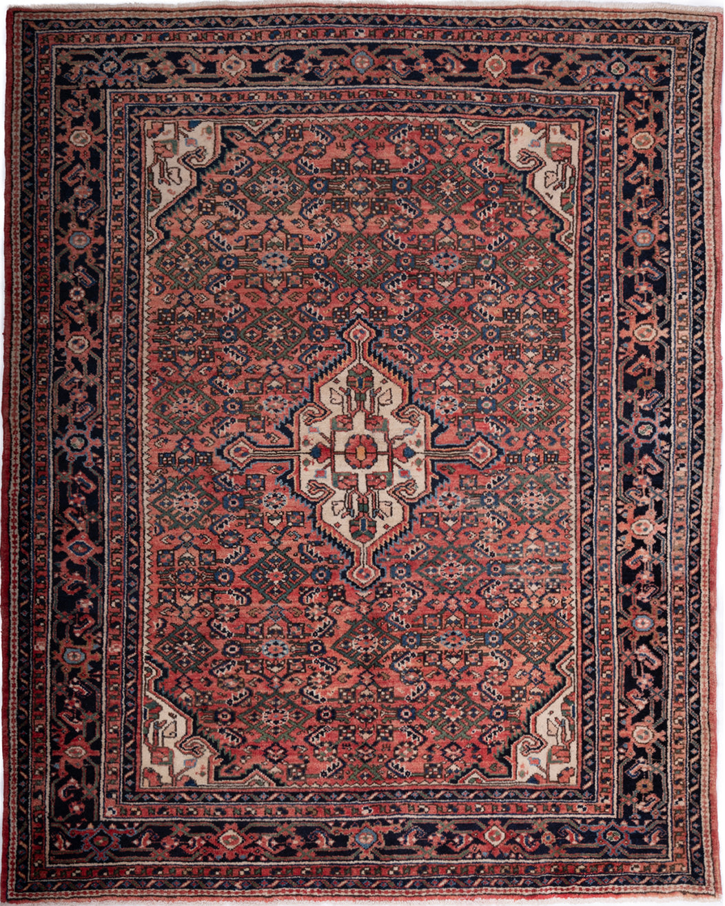 Semi-Antique Persian Hamadan Rug