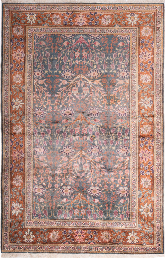 Semi-Antique Turkish Kayseri Runner Rug