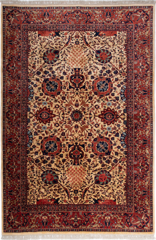 Semi-Antique Persian Sarouk Runner Rug